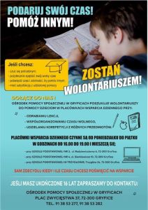 POSZUKUJEMY WOLONTARIUSZY
